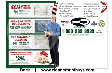 Carpet Cleaning Postcard (4 x 6) #C2002 UV Gloss Back