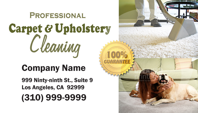 Carpet Cleaning Business Cards #C0002 (FRONT VIEW)