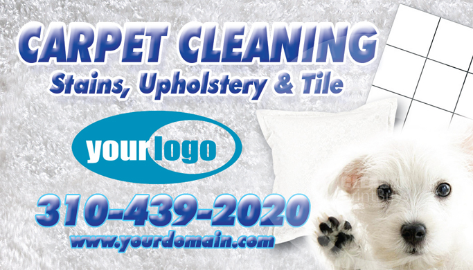 Carpet Cleaning Business Cards #C0005 (FRONT VIEW)