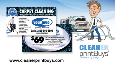 Carpet Cleaning Business Cards #C0007 UV Gloss